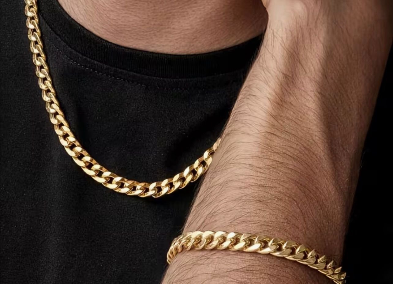 Collar y pulsera de hombre